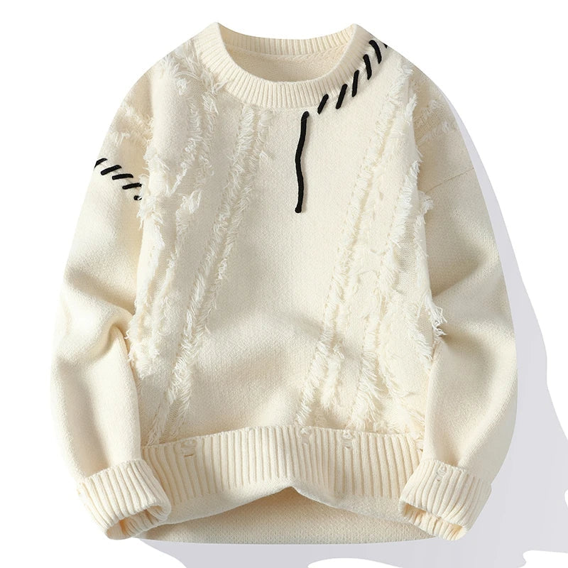 Winiter New Sweater Mens Cashmere Knitwear High End Luxury Thick Warm Men Pullover Pull Homme Fashion Casual Harajuku Sweaters