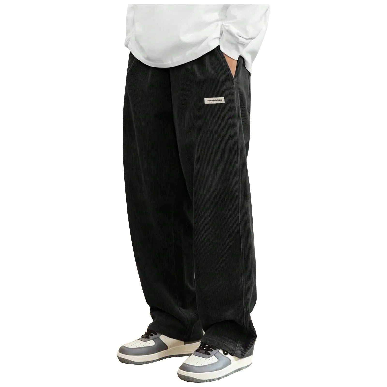 Corduroy Pants Men Clothing Sweatpants Loose-Fit Casual Pants Man Baggy Trousers Regular Length Trousers Men Cargo Pants Women